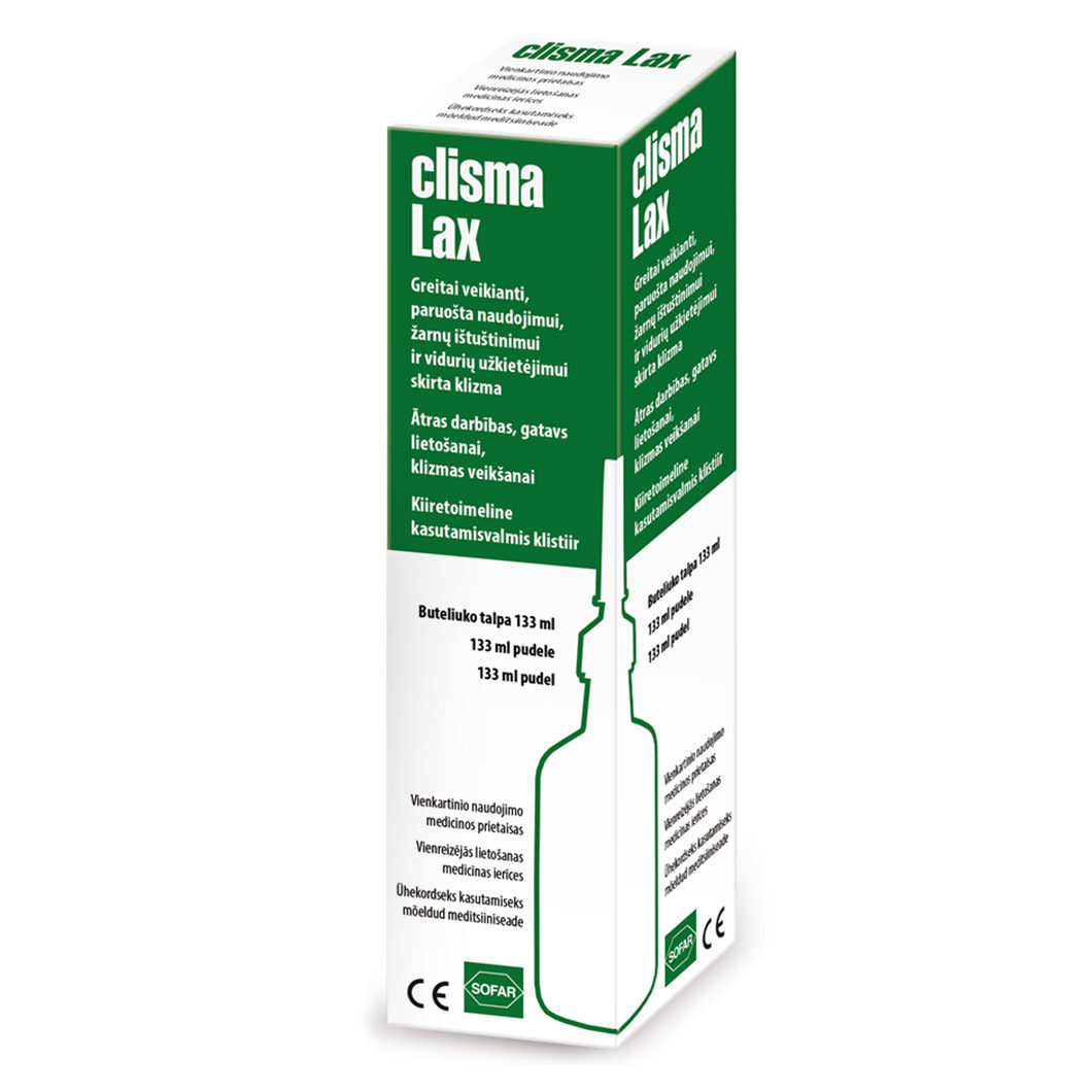 Tiesiosios žarnos klizma CLISMA-LAX, 133 ml
