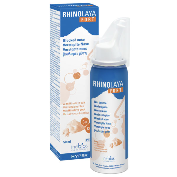 Rhinolaya Fort, Himalajų druskos hipertoninis nosies purškalas nuo slogos. 50ml