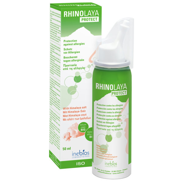 Himalajų druskos izotoninis nosies purškalas nuo alergijos RHINOLAYA PROTECT, 50 ml